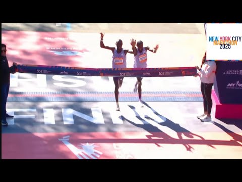 CHEGADA IMPRESSIONANTE NA MARATONA DE NEW YORK 2025 - Kipruto vence Mutiso por 0,16 centésimos 