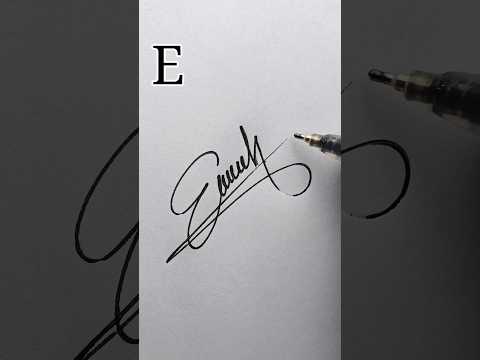 Creative  style E letter signature. #signature #calligraphy #howtosign