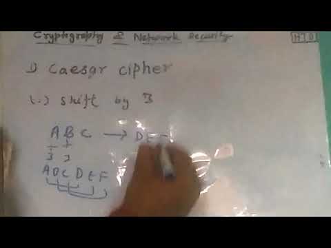Caesar cipher (first cipher technique) Cryptography and Network security in HINDI [ हिंदी ].