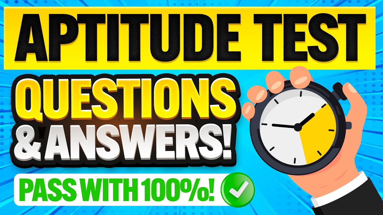 40 APTITUDE TEST QUESTIONS & ANSWERS! (PASS Your Psychometric Test in 2026) 100% PASS!