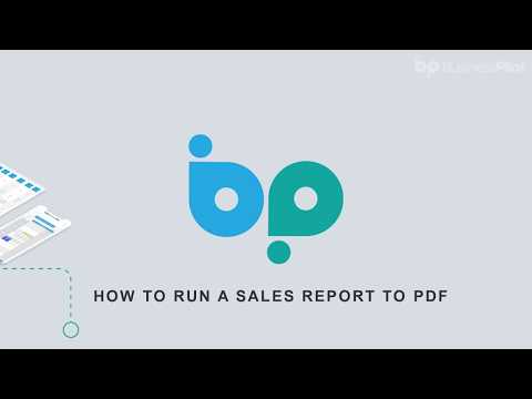 HOW TO RUN A SALES REPORT TO PDF