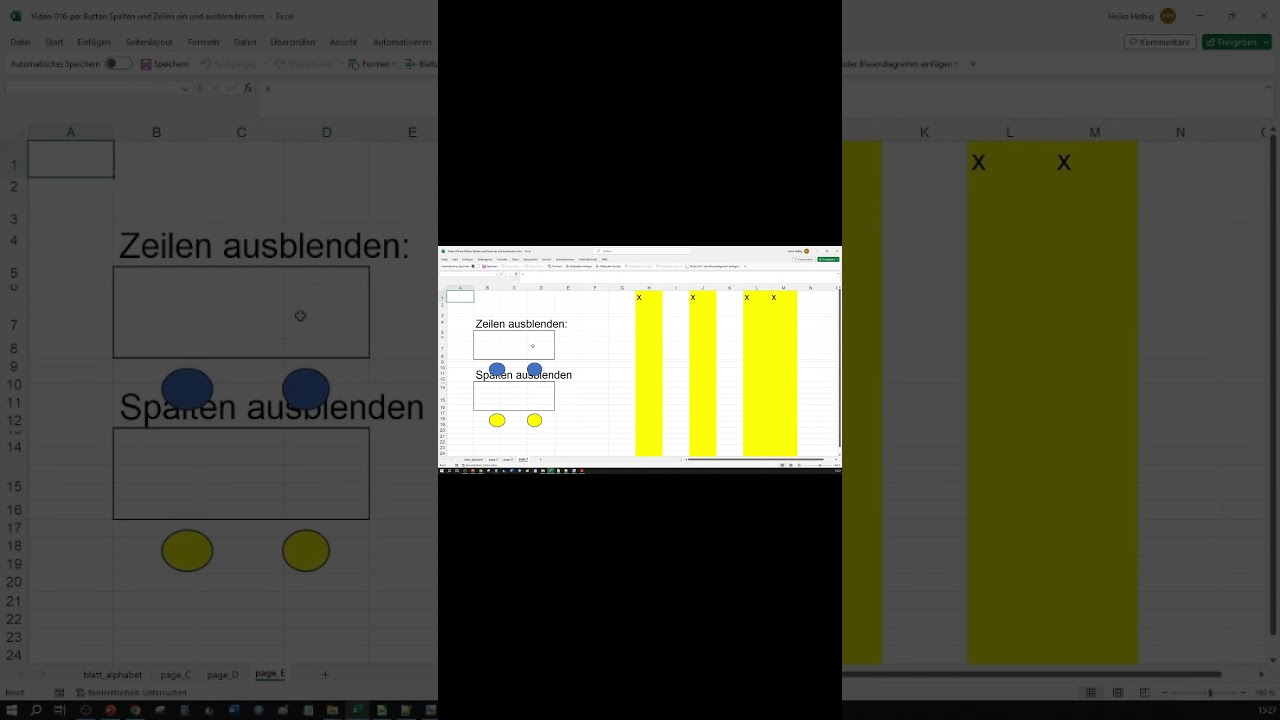 Excel VBA Tutorial: Zeilen und Spalten mit X ausblenden (xlsm-Datei) 🚀