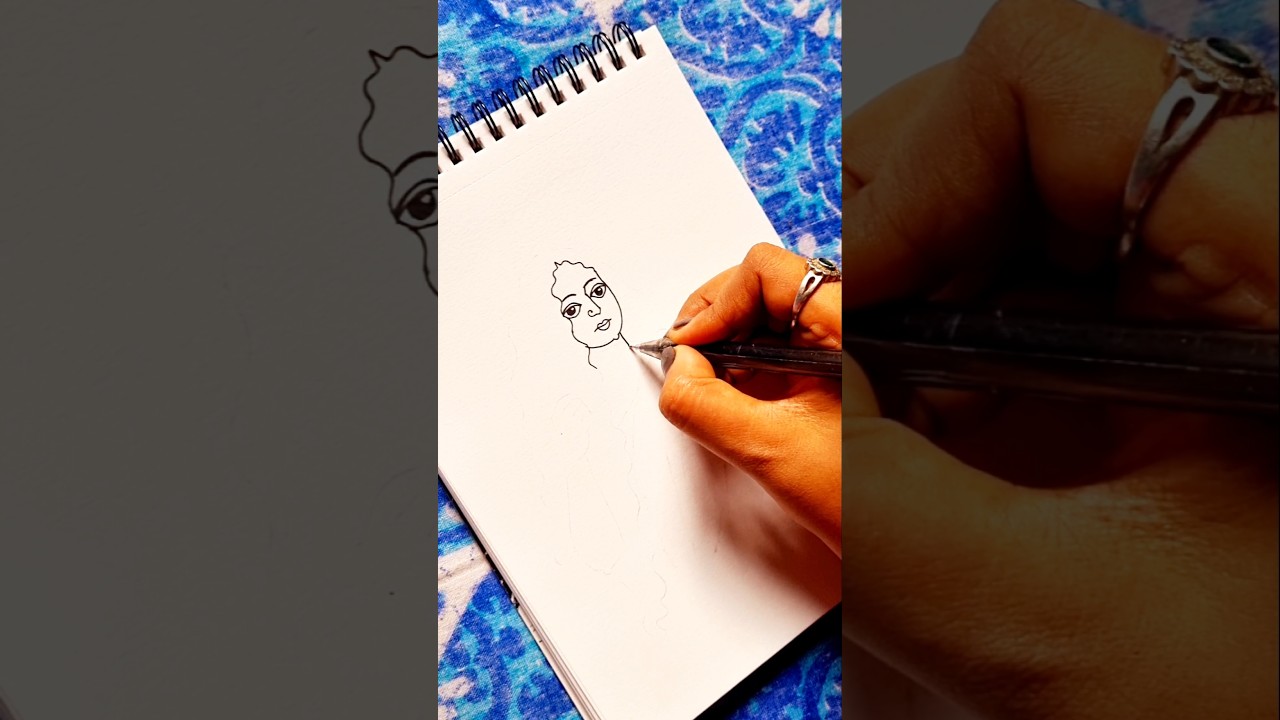 Bengali Girl Folk Art Portrait ๐จ