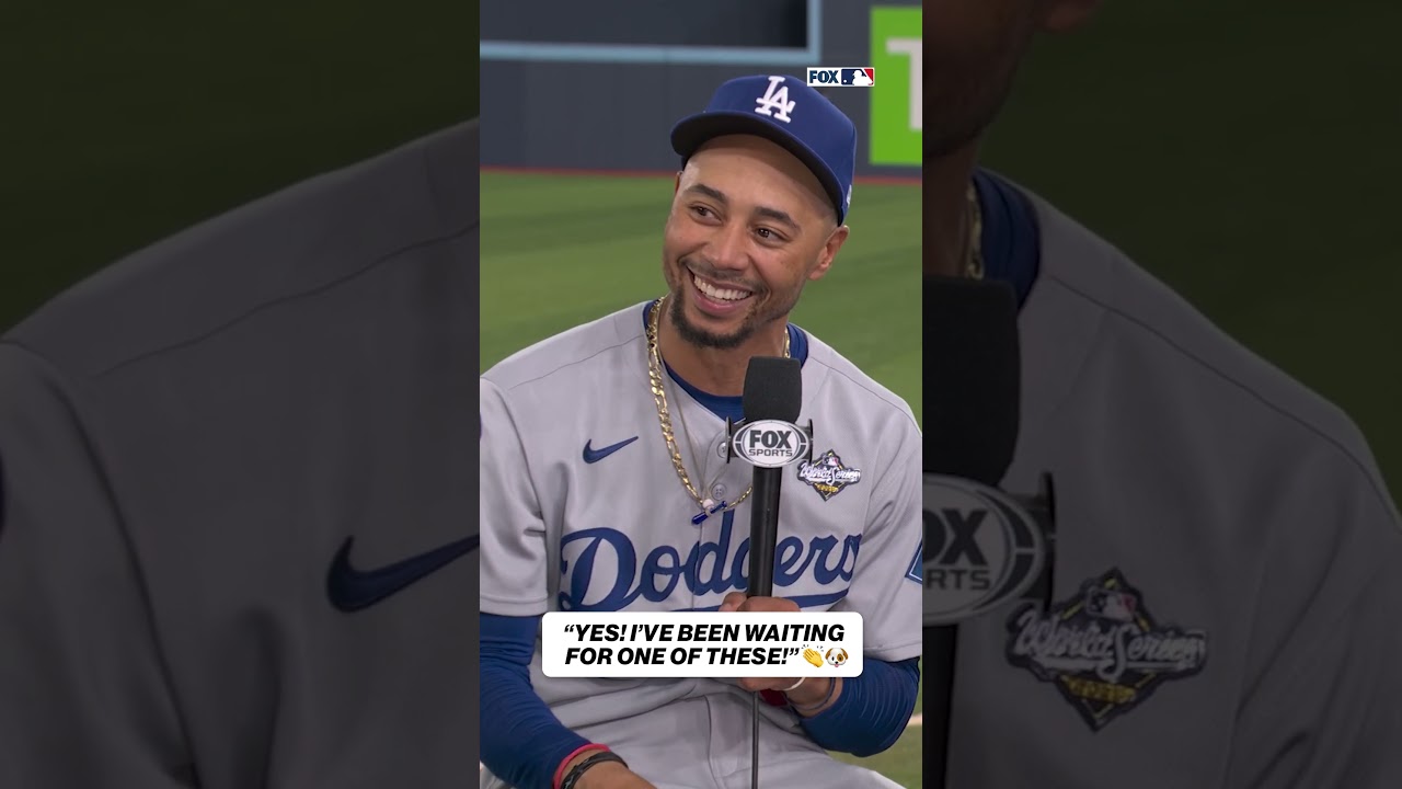 Hilarious Moment! That's My DAWG Mookie Betts 😂 #Dodgers #MLB