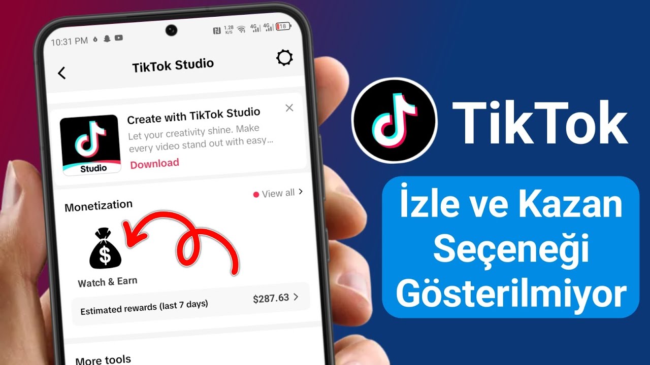 Tiktok İzle ve Kazan Seçeneği Nasıl Alınır | TikTok İzle ve Kazan Seçeneği Gösterilmiyor Hatasını