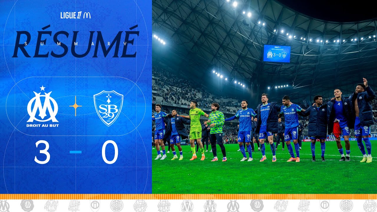 OM 3-0 Brest: Résumé d'une victoire éclatante🔥