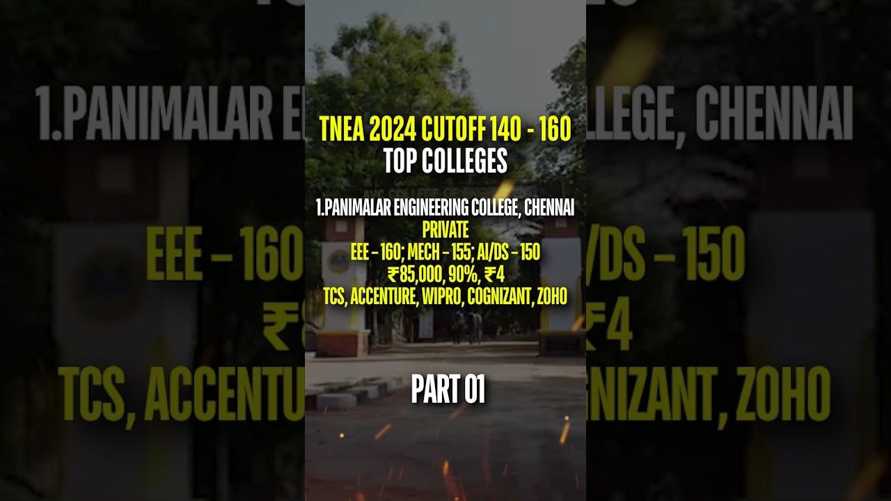 Panimalar Engineering College 2025 | TNEA Rank 140-160 & Placements