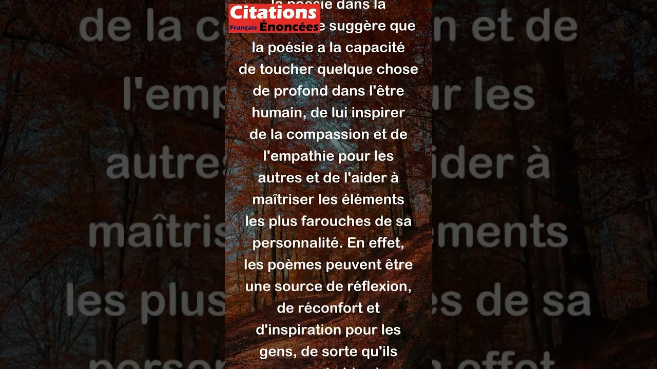 La poésie adoucit les cœurs farouches ✨