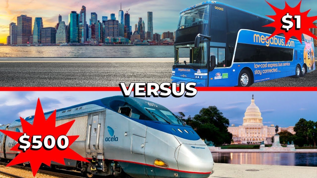 DC to NYC: First Class Train vs Cheapest Bus 🚆🚌