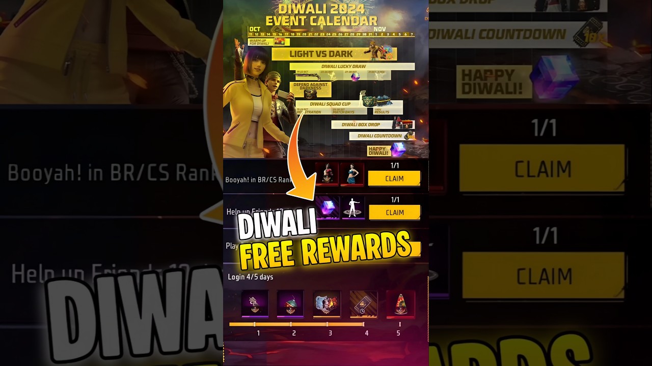Free Fire Diwali 2025 Rewards π