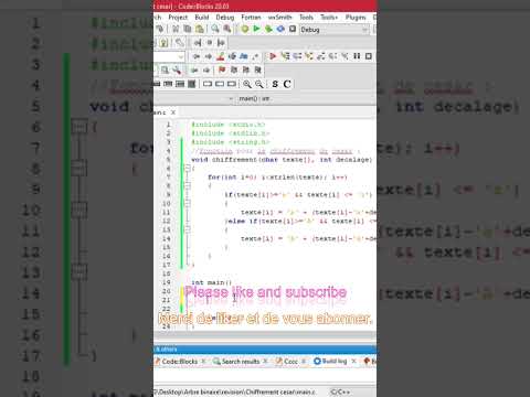 Caesar Cipher in C Programming #cprogramming #coding #langagec #programming #shortvideo