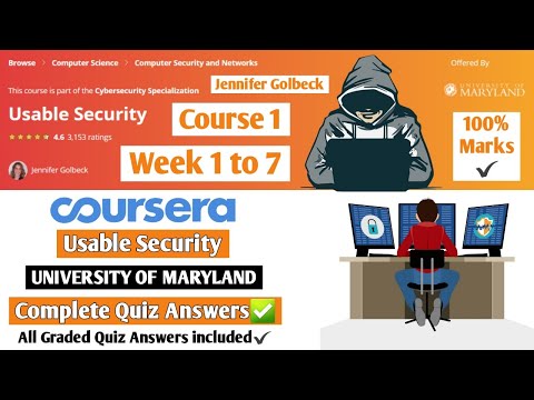 Usable Security | Cybersecurity Specialization | Coursera | Week 1 to 7 | Course 1 Quiz Answers