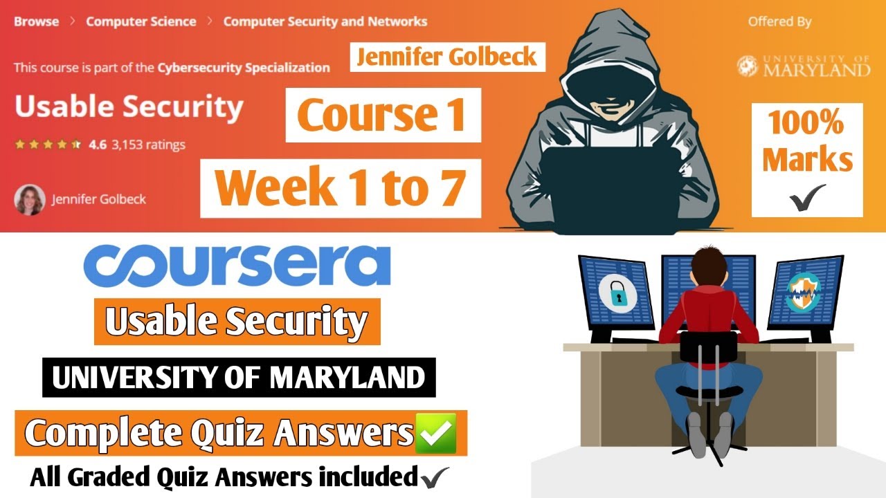 Complete Quiz Answers for Usable Security in Cybersecurity Specialization (Weeks 1-7) 🔐