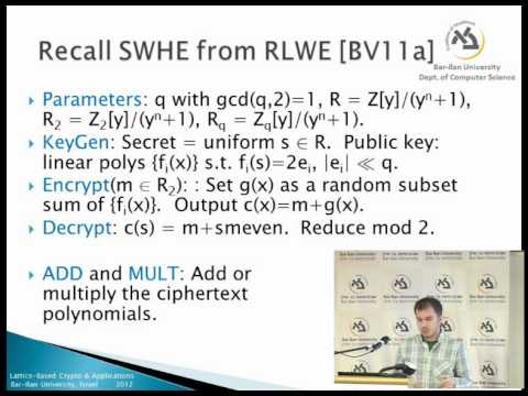 Winter School on Cryptography: Fully Homomorphic Encryption - Craig Gentry