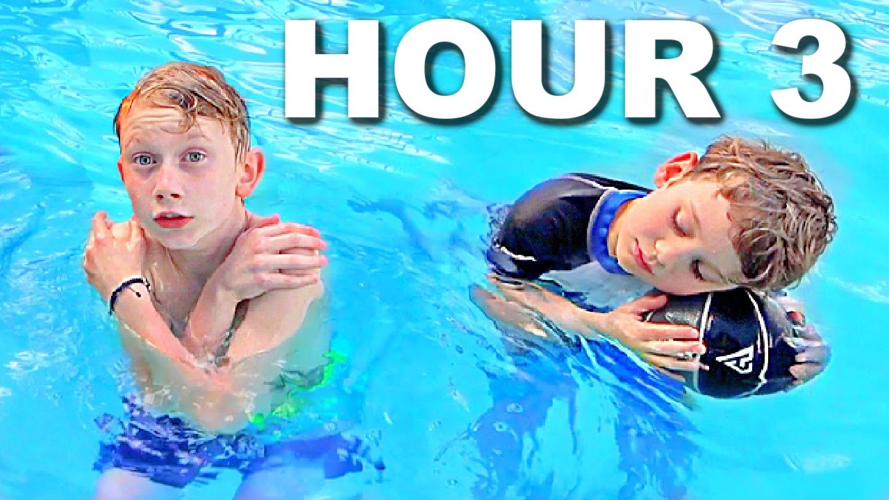Who Will Be the Last to Leave the Pool? 🏊♂️ Epic Sibling Challenge!