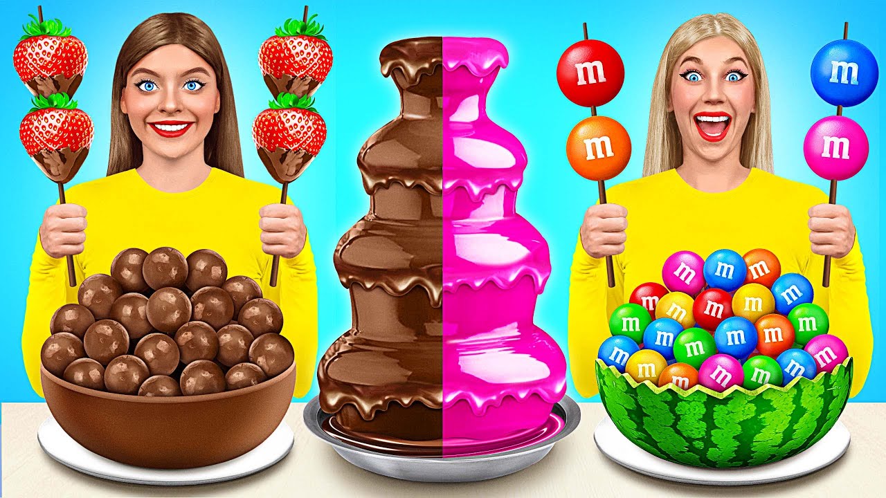 Chocolate Fountain Fondue Challenge 🍫