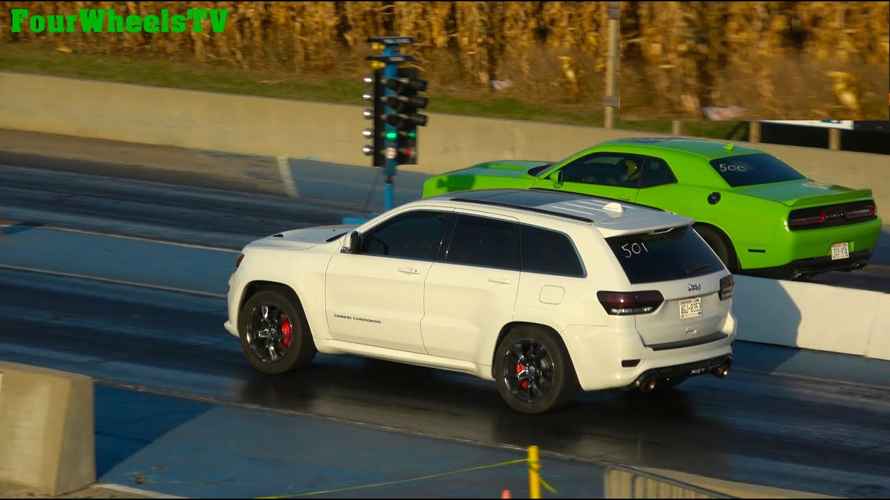 Challenger SRT vs Jeep SRT Drag Race ๐
