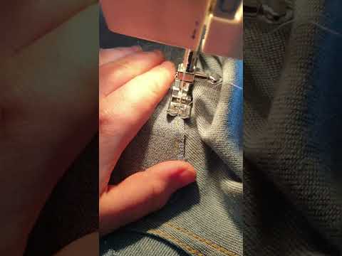 Patching and reinforcing inner thighs on jeans 👖🪡🧵