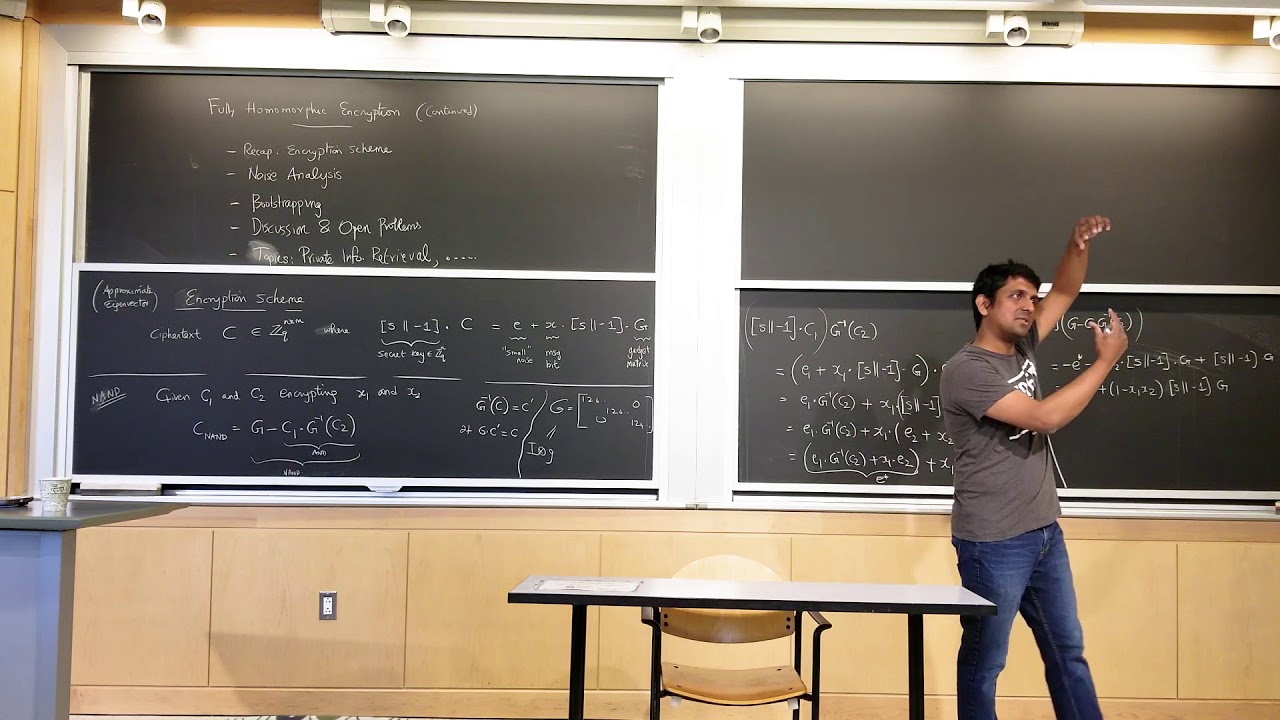Cryptography Lecture: Fully Homomorphic Encryption & Private Information Retrieval 🌐 (Spring 2018, Prof. Vaikuntanathan)