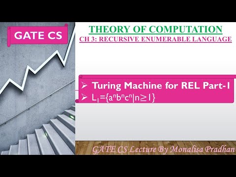 Ch-3.9:Turing Machine design for REL part-1| L1={a^nb^nc^n|n≥1}