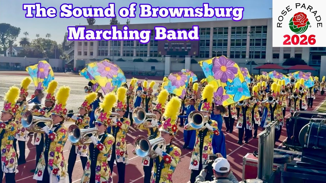 Brownsburg Marching Band at Rose Parade 2026 🎺