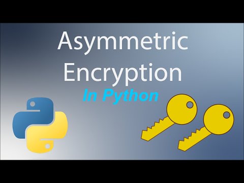Asymmetric Encryption in Python, with Public and Private Keys