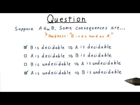 Remember the Consequences Quiz Solution- GT - Computability, Complexity, Theory: Computability