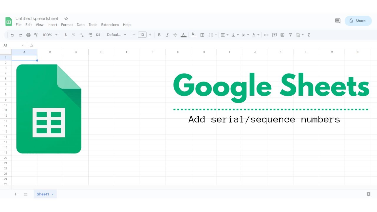 Add Serial Numbers in Google Sheets Easily 📊