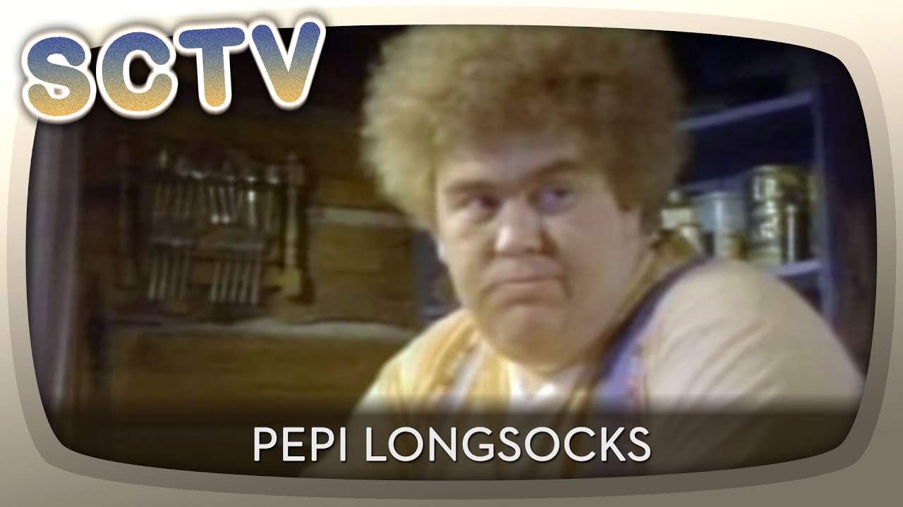 John Candy as Pepi Longsocks on SCTV 🎭