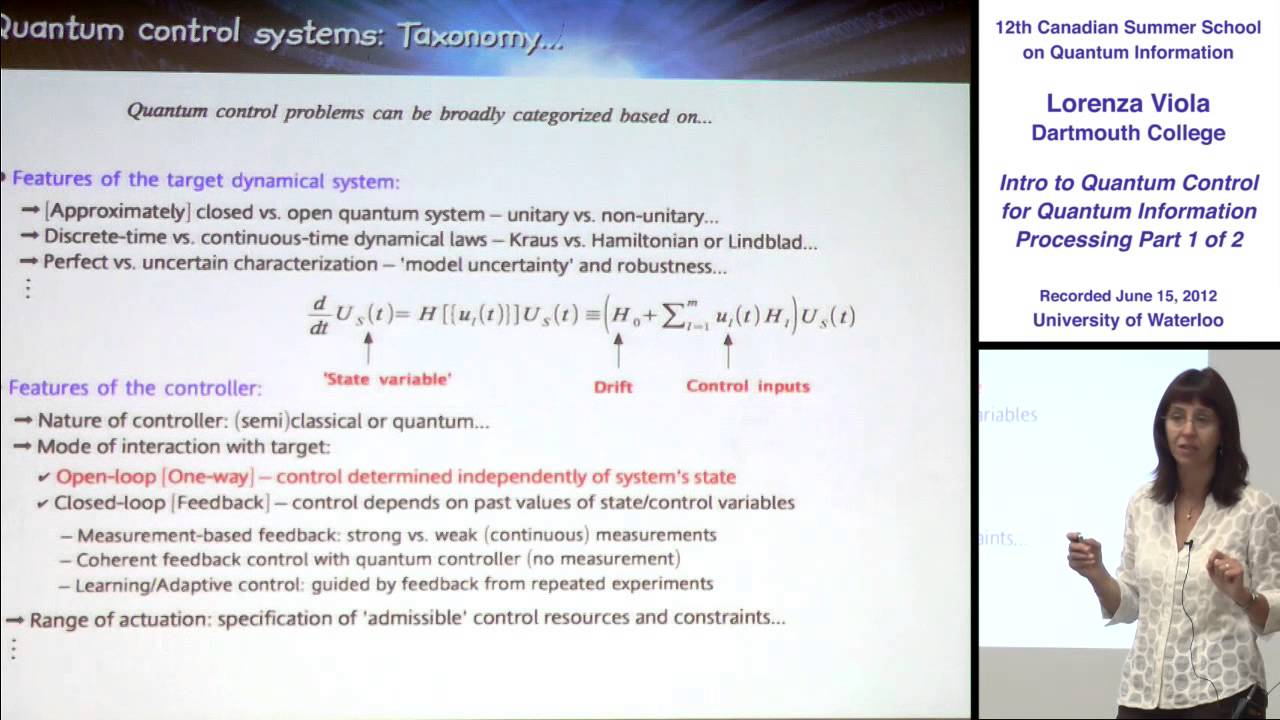 Lorenza Viola on Quantum Control Theory (Part 1) 🎓