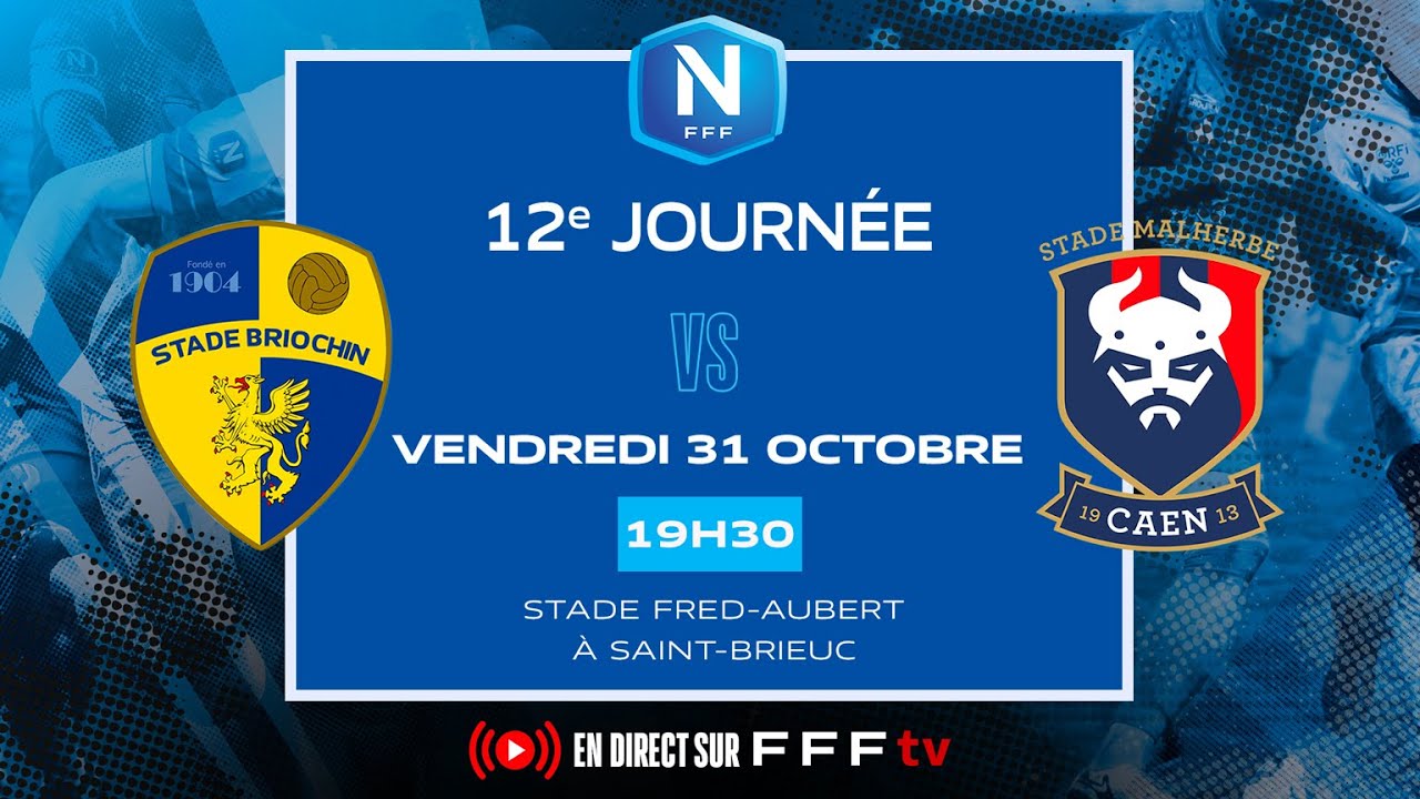 J12 Replay du Match J12 : Stade Briochin vs SM Caen | National 2025-2026 ⚽