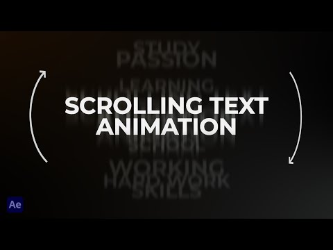 Create 3D scrolling text animation in After Effects