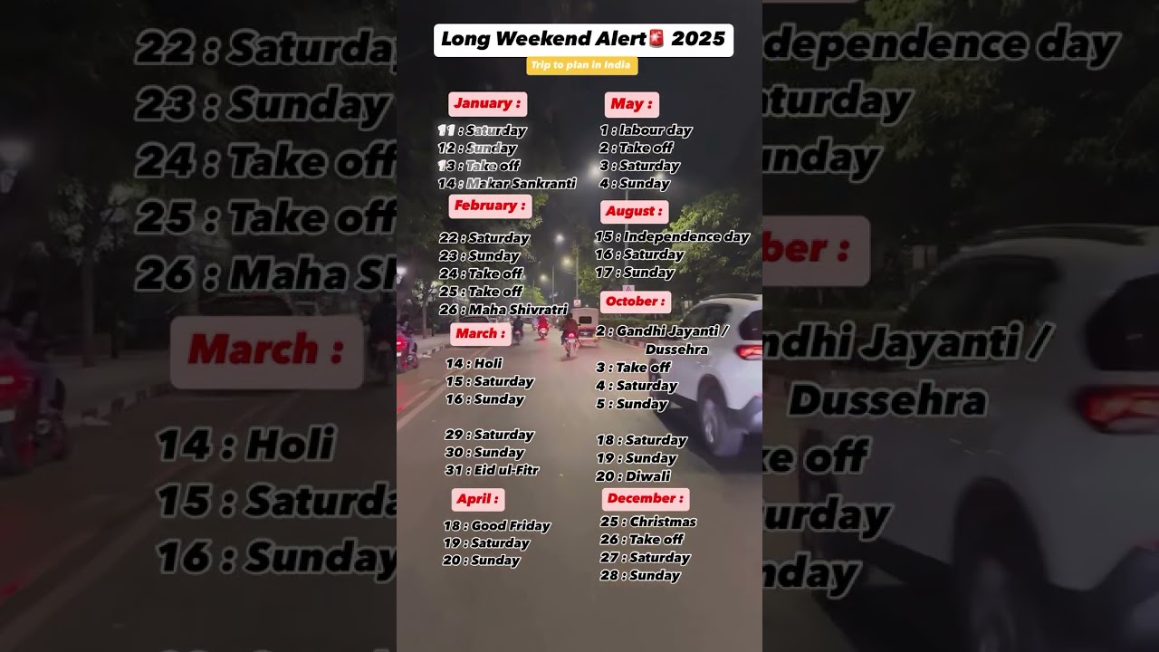 2025 Holiday Calendar 🗓️