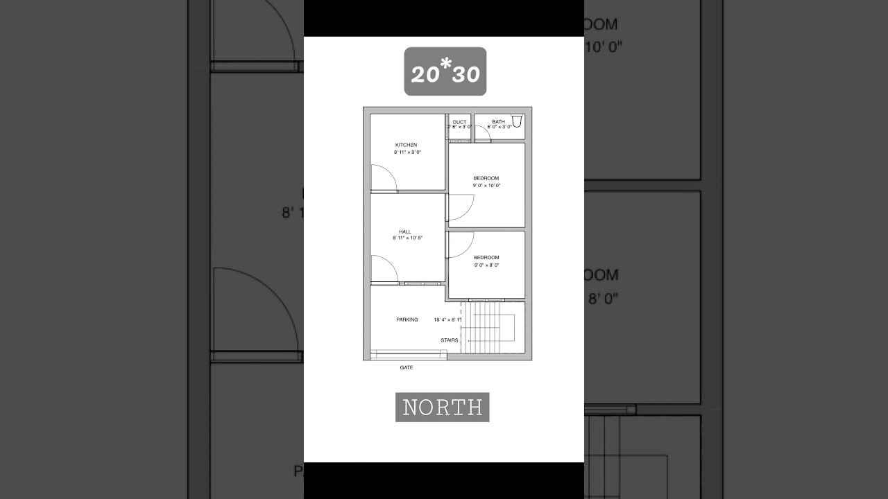 20x30 North Face House Plan π‘