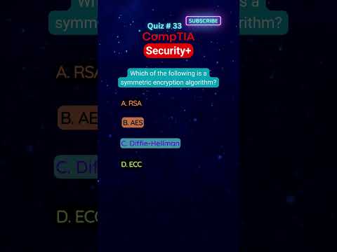 Guess the Algorithm Behind CompTIA Security+ Quiz 33! #shorts #shortsfeed #cybersecurity #algorithm