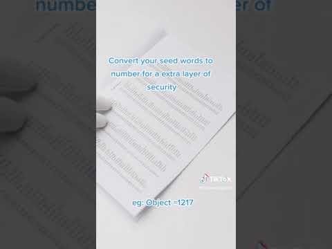 Convert your Crypto Bitcoin Seed Words into Numbers