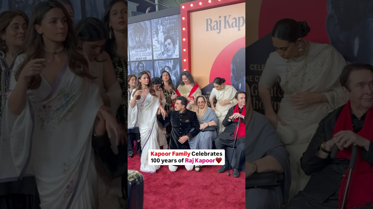 Kapoor Family Celebrates 100 years of Raj Kapoor❤️ #ranbirkapoor #aliabhatt #rajkapoor #bollywood