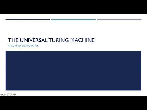 Theory of Computation Video 24 - The Universal Turing Machine