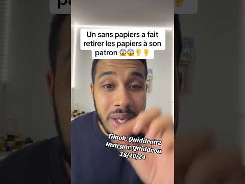Histoire du sans papier qui a fait retirer le titre de séjour à son patron 🚨 Quiddroit