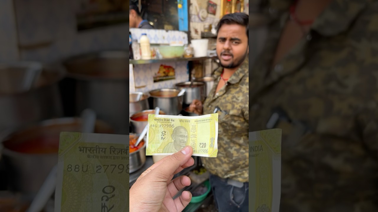 Delicious ₹20 Fried Kadhi Chawal in Chandni Chowk! 😋 #Shorts