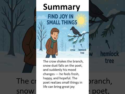 NCERT Class 10 Dust of Snow by Robert Frost short summary I SHORTS I CBSE