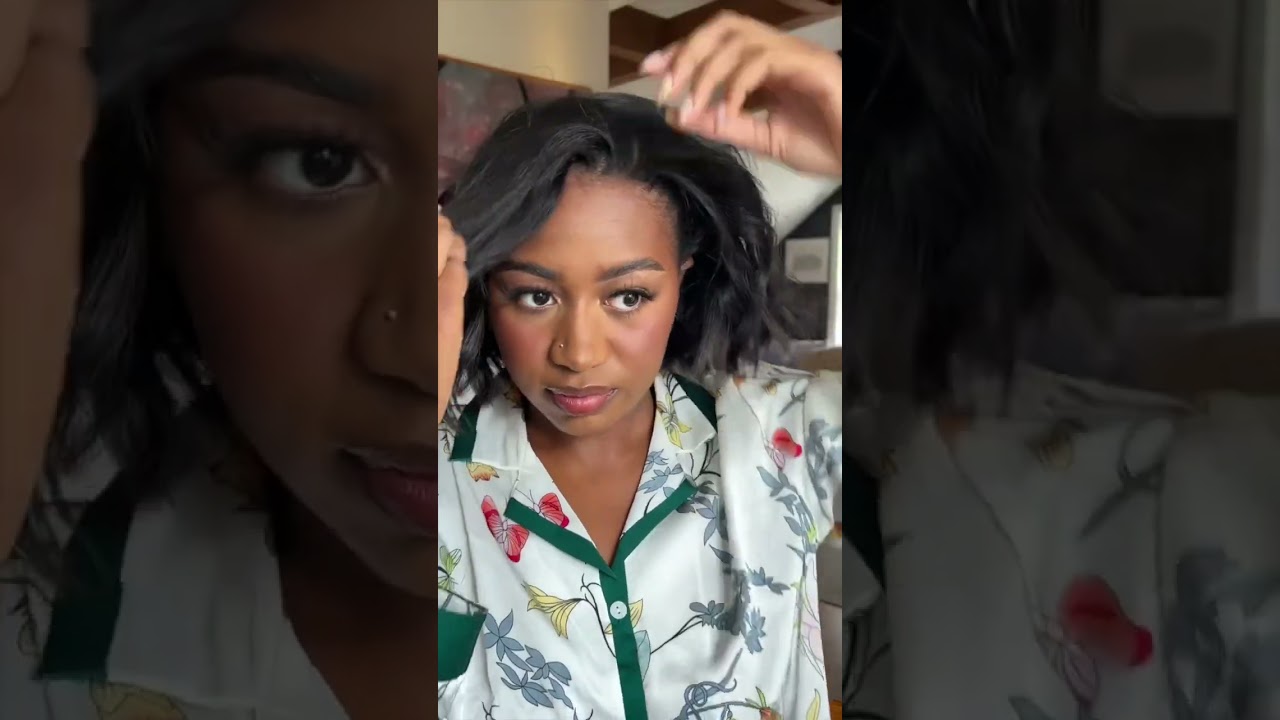 EFFORTLESS CURLS ON SHORT RELAXED HAIR | ALLABOUTASH #bobhaircut #relaxedhair #blackhairstyles