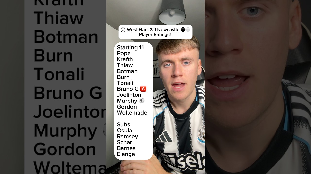 West Ham 3-1 Newcastle: Player Ratings & Post-Match Reactions ⚽