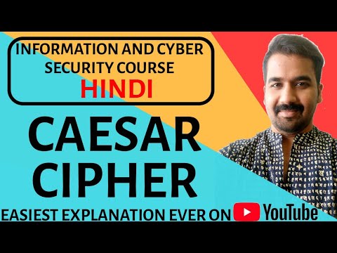 Caesar Cipher Explained with Solved Example ll Information and Cyber Security Course in Hindi