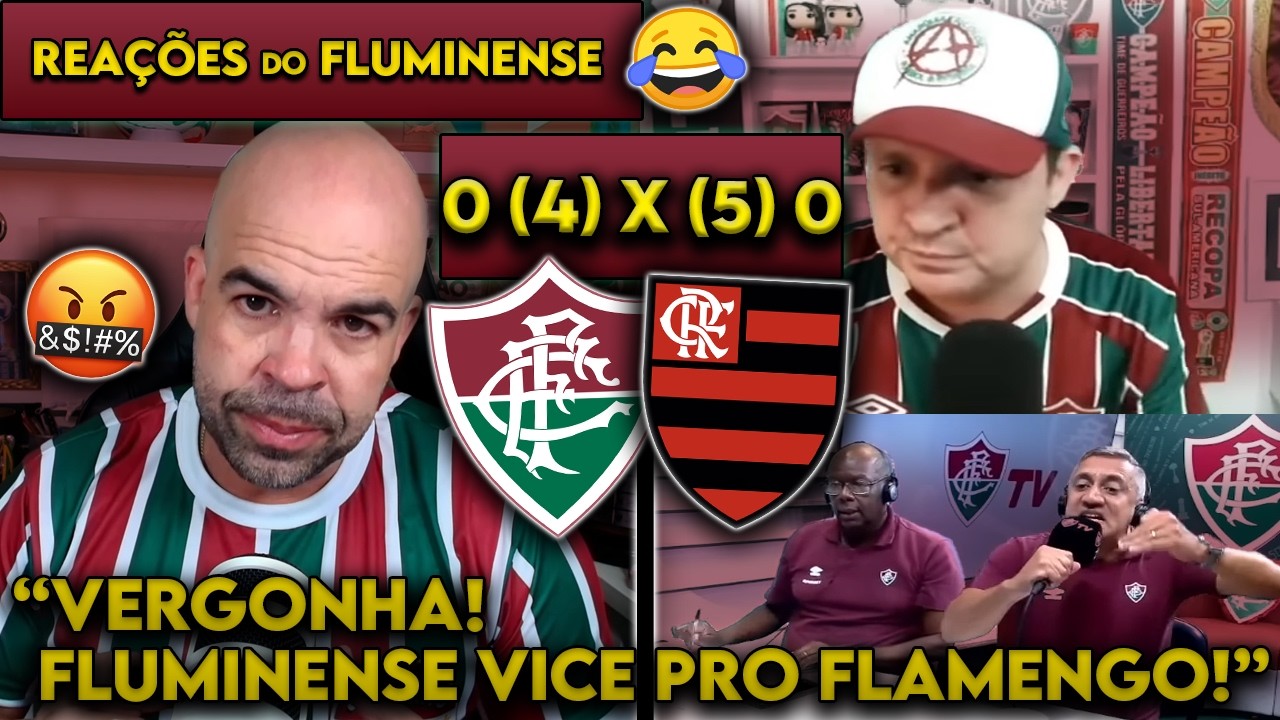 REAÇÕES do FLUMINENSE - FLUMINENSE 0(4) X (5) 0 FLAMENGO - CARIOCÃO 2026 - REACT VAMOS RIR DO FLU!