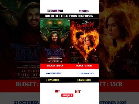 Thamma vs ek deewane ki deewaniyat movei box office collection Comprison | #boxofficecollection |