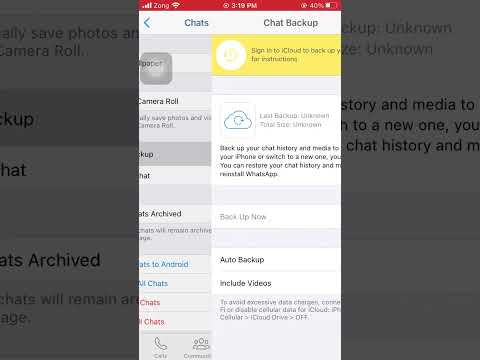 How to whatsapp chat backup in iPhone?