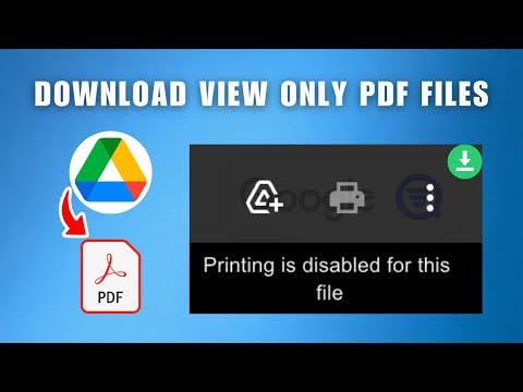 How to Download View Only PDF files from Google Drive 2025 - Download Protected PDF Files