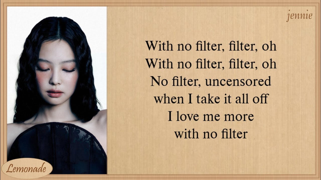 JENNIE Filter Lyrics 🎶