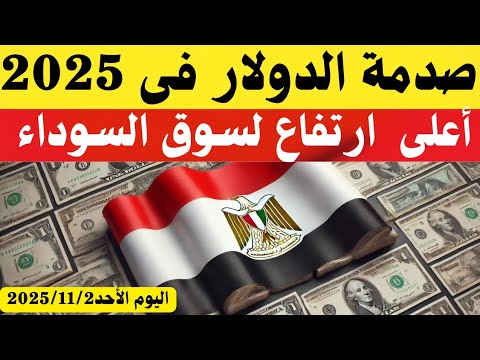 سعر الدولار اليوم/أسعار الدولار في مصر اليوم الأحد 2025/11/2/سعر الدولار في السوق السوداء في مصر
